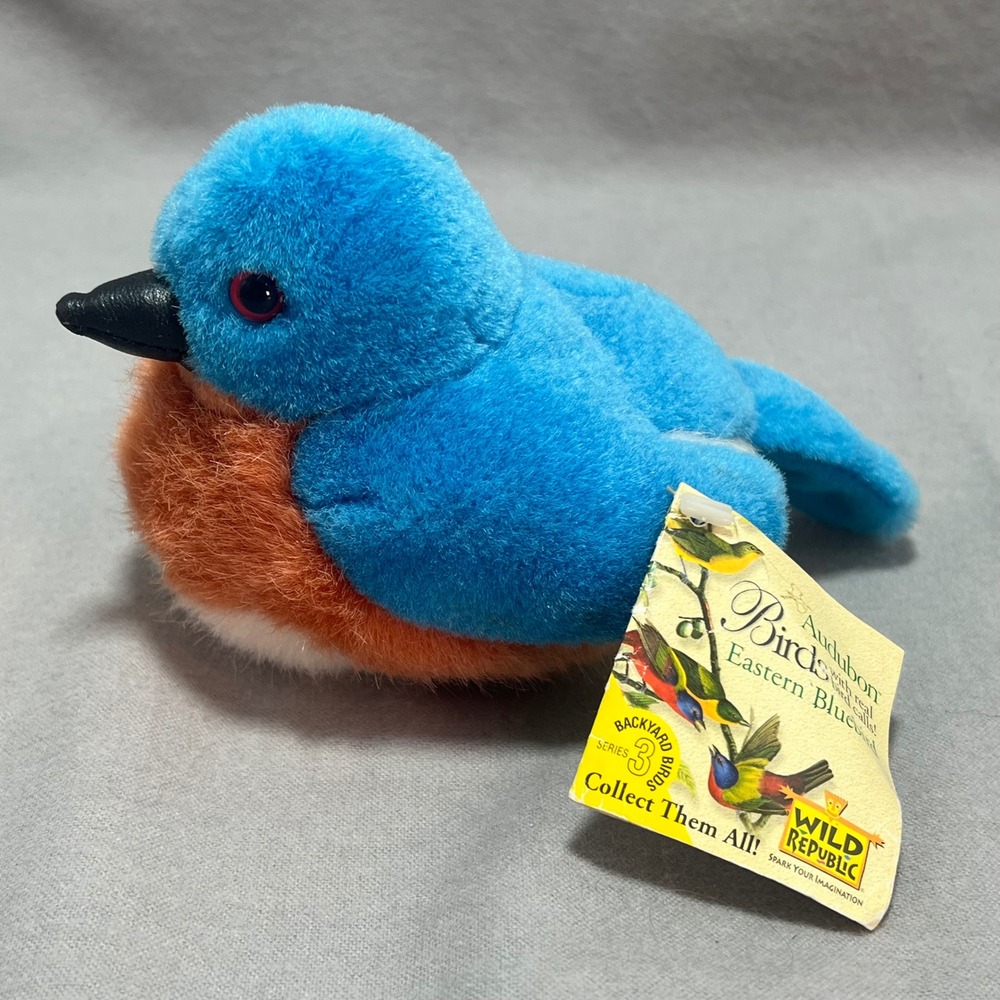 Wild Republic Audubon Birds Eastern Bluebird Blue Orange‎ Series 3 Nature Sounds